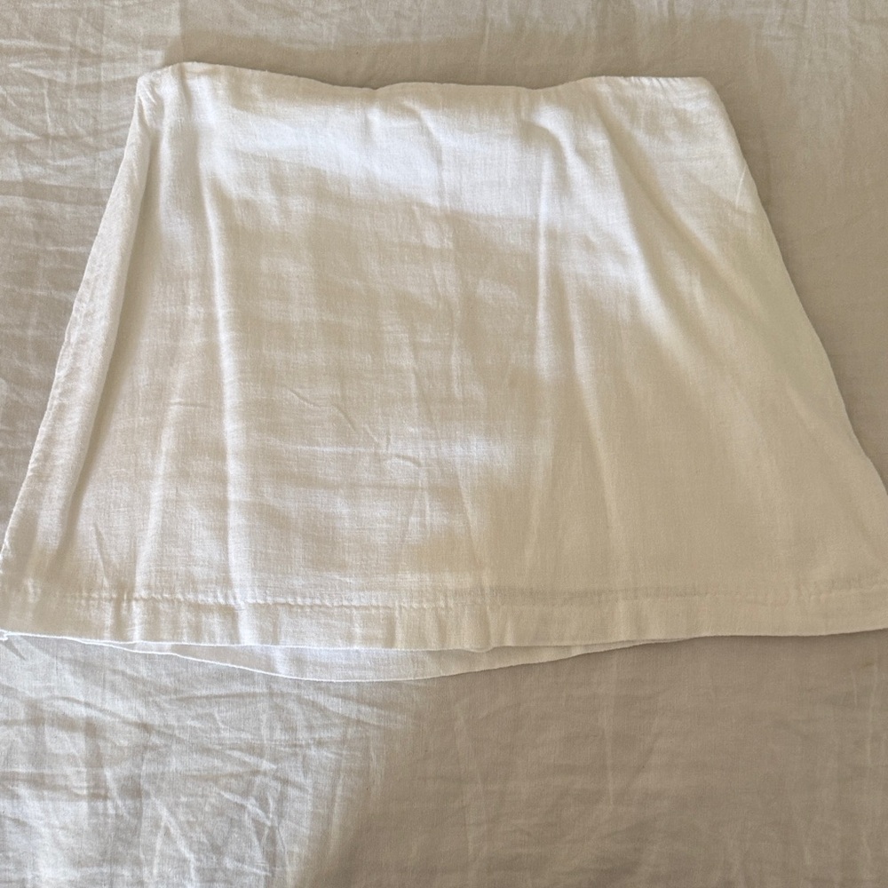 Abercrombie White Linen Skort